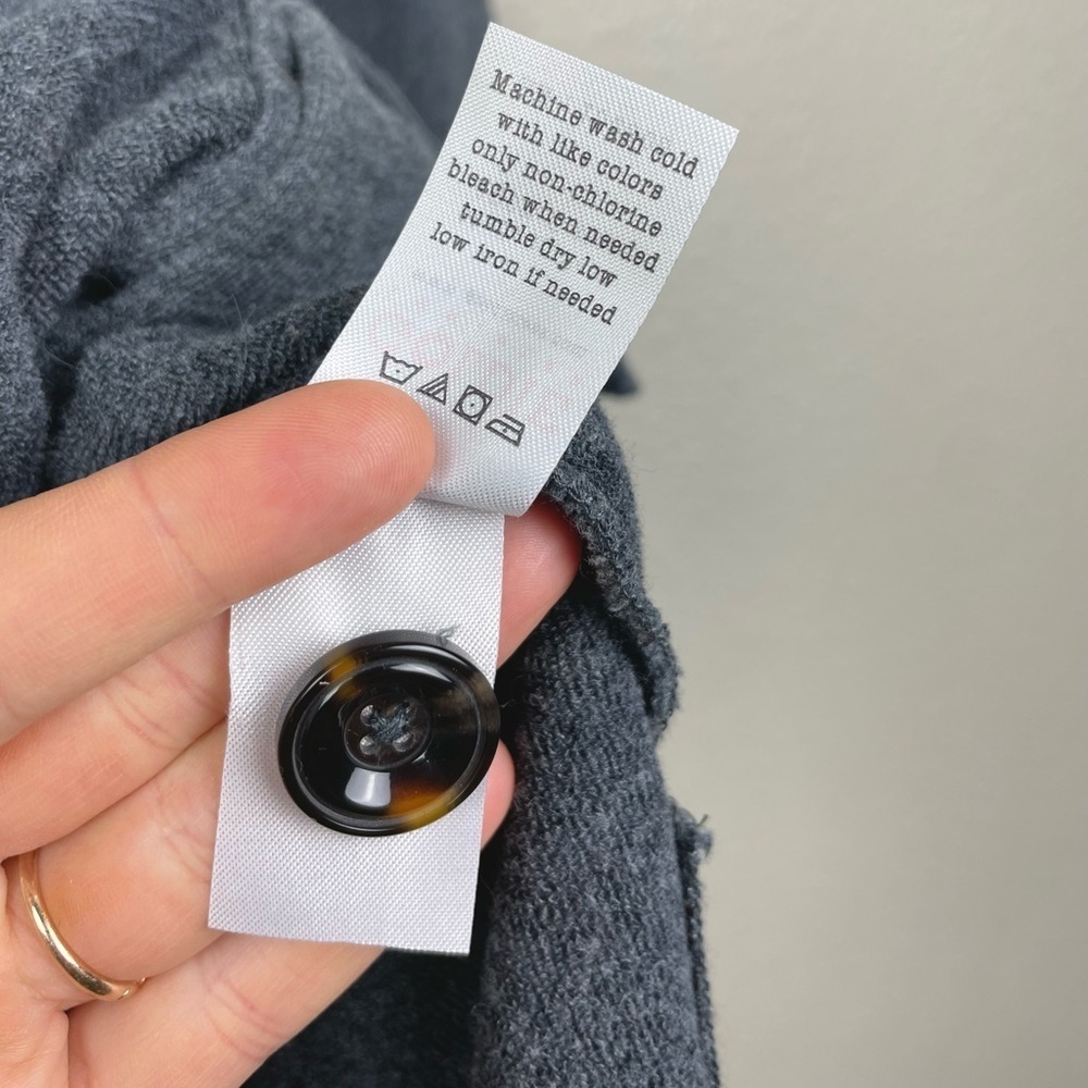 Goldie Lewinter Women's Medium Grey Button Up Oversized Shacket Jacket Shirt - Picture 12 of 16